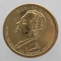 1 доллар 2016г. США.  D. Ричард Никсон(1969-1974), 37-й президент, состояние UNC - Мир монет