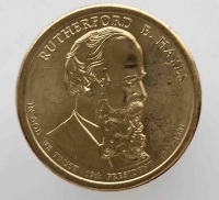 1 доллар 2011г. США.  D. Ратерфорд Хейз(1877-1881), 19-й президент,  состояние UNC. - Мир монет