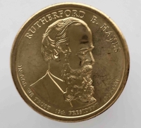 1 доллар 2011г. США.  D. Ратерфорд Хейз(1877-1881), 19-й президент,  состояние UNC. - Мир монет