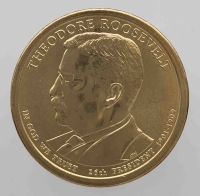 1 доллар 2013г. США,  D. Теодор Рузвельт(1901-1909), 26-й президент, состояние UNC - Мир монет
