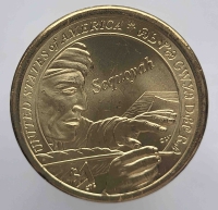 1 доллар 2017г. США.  Р . Сакагавея. Секвойя, состояние UNC - Мир монет