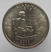 25 центов 2003г. США. Р и D. Алабама, состояние UNC  - Мир монет