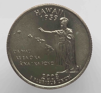 25 центов 2008г. США. Р и D. Гавайи, состояние UNC.  - Мир монет