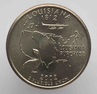 25 центов 2002г. США. Р и D. Луизиана, состояние UNC  - Мир монет