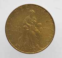 20 лир 1964 г. Ватикан. Каритас с детьми,состояние UNC. - Мир монет