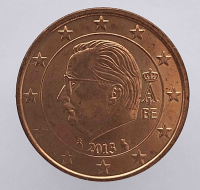 2 евроцента 2013г. Бельгия, состояние aUNC - Мир монет