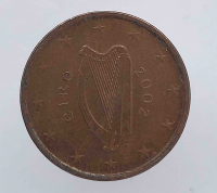 5 евроцентов 2002г. Ирландия, из обращения - Мир монет