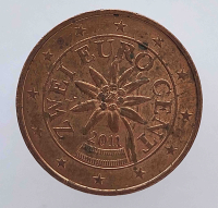 2 евроцента  2011г. Австрия, состояние VF-XF - Мир монет