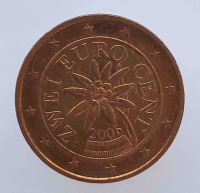 2 евроцента  2006г. Австрия, состояние aUNC - Мир монет