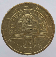 50 евроцентов  2008г. Австрия, состояние AU - Мир монет