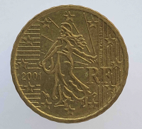 10 евроцентов  2001 г. Франция, состояние aUNC - Мир монет
