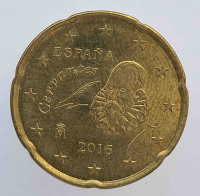20 евроцентов  2016г. Испания, состояние aUNC - Мир монет