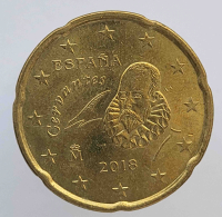 20 евроцентов  2018г. Испания, состояние UNC - Мир монет