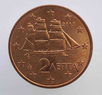 2 евроцента 2013г. Греция, состояние aUNC - Мир монет