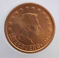 1 евроцент 2004г. Люксембург, состояние UNC - Мир монет