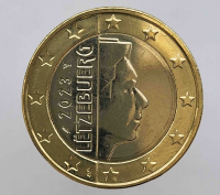 1 евро 2023г. Люксембург, из ролла. - Мир монет