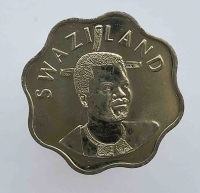 10 центев  2007г. Свазиленд,  король Мсвати  , из ролла. - Мир монет