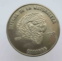 1 песо 1985г. Куба , Попугай , кроновый размер(колесо)состояние UNC - Мир монет