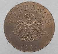 10 франков 1981г.г. Монако. Князь Ренье III , состояние XF+ - Мир монет