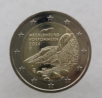 2 евро 2024г. Германия.  Мекленбург-Передняя Померания. Кенигсштуль , из ролла  - Мир монет