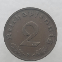 2 пфеннига 1938г. В. Германия, бронза, мешковая. - Мир монет