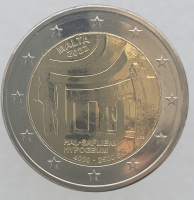 2 евро 2022г. Мальта. Хипогеум, из ролла - Мир монет