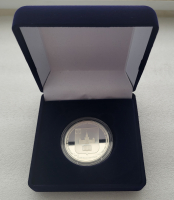 Футляр  (92х92х40мм) для одной монеты в капсуле, диаметр ячейки 49 мм-для австралийских долларов Лунар и других ,  темно-синий . - Мир монет