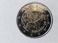 2 евро 2005г. Финляндия . 60-летие основания ООН и 50-летие Членства Финляндии в ООН, из ролла. - Мир монет