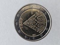 2 евро 2009г. Финляндия . 200-летие финской автономии и сейма в Порвоо , из ролла. - Мир монет