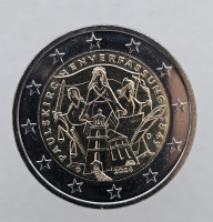 2 евро 2024г. Германия.  175 лет Конституции Паульскирхе , из ролла  - Мир монет