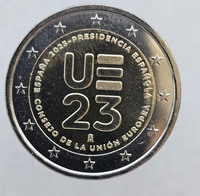 2 евро 2023г. Испания.  Председательство в Совете ЕС, из ролла. - Мир монет