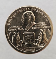 1 доллар 2024г. США.  Р.  Инновации США.  Дефибриллятор. Мэн  , из ролла. - Мир монет
