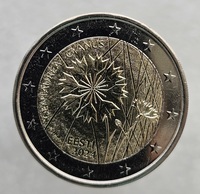 2 евро 2023г. Эстония.  Василек , из ролла. - Мир монет