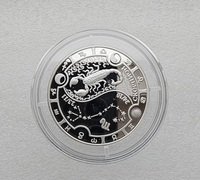 ММД. Габон. 1000 франков КФА 2014г. Знаки Зодиака-СКОРПИОН, серебро 925, вес 16.85г. пруф, коробка , - Мир монет