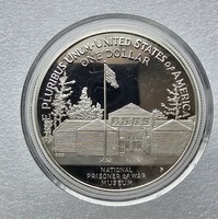 1 доллар 1994г. США. Национальный музей военнопленных , серебро 0,900, вес 26,73 грамма, пруф. - Мир монет