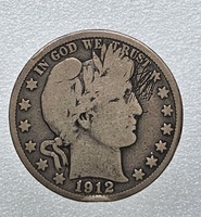 США ½ доллара, 1912г. 50 центов Барбера, серебро 0.900, вес 12,47гр, ходячка. - Мир монет