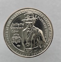 США.   25 центов 2025г. D.  Женщины Америки № 17 . Джульетта Гордон Лоу , из ролла. - Мир монет