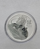 Австралия.   50 центов 2020г.  Год Крысы, серебро, UNC, монета в капсуле. - Мир монет