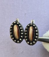 Серебряные серьги , СССР, 925 проба, вес 7.67гр - Мир монет