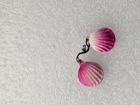 Елочная игрушка для мини-елки СССР, стекло. Серьги-ракушки. - Мир монет