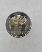 Эстония.   2 евро 2018г.   100 -летие независимости прибалтийских государств , состояние UNC. - Мир монет