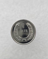 Латвия. 1 лат 2010г. Подкова вверх , UNC. - Мир монет