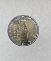 Люксембург.  2 евро 2024г.  регулярный чекан,  из ролла. - Мир монет