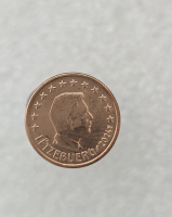 Люксембург.  1 евроцент 2024г.  регулярный чекан,  из ролла. - Мир монет