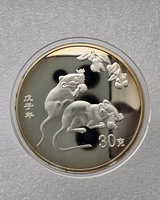 Подарочный жетон  "Год  Крысы", серебрение,  UNC, в капсуле. - Мир монет