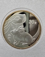 Подарочный жетон  "Год  Кролика", серебрение,  UNC, в капсуле. - Мир монет