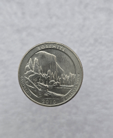 25 центов 2010г. США.  D . Йосемитский национальный парк № 3. Калифорния, состояние UNC.  - Мир монет
