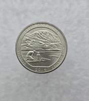 25 центов 2014г. США.  D . Национальный парк № 24-Грейт-Санд-Дьюнс. Колорадо, состояние UNC.  - Мир монет