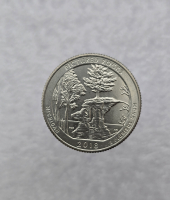 25 центов 2018г. США.  D .  № 41. Национальные озерные побережья живописных камней. Мичиган, состояние UNC.  - Мир монет