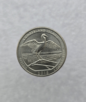 25 центов 2018г. США.  D . № 44. Национальное побережье острова Кумберленд. Джорджия, состояние UNC.  - Мир монет